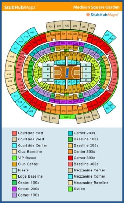 Square Garden Theater Seating Chart