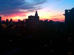 New York City Sunset View from Roof Deck New York City Sunset View from Roof Deck