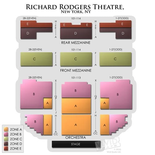 Richard Rodgers Theater Seating Chart Hamilton