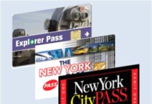 The New York Pass The New York Pass is a tourist voucher that provides you with free entry to over 70 NYC attractions for its price. You can choose from a day pass for children and adults. The average savings is $60 per day purchased on the pass.