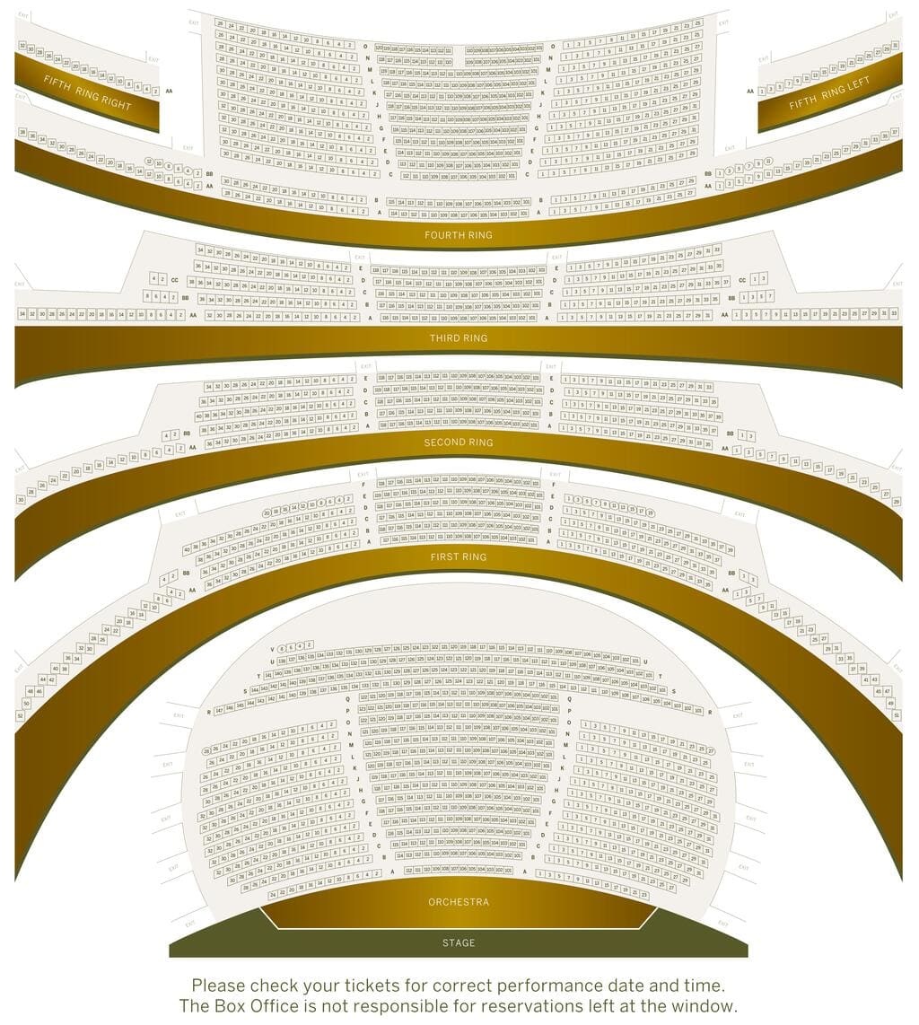 New York City Ballet Seating Chart