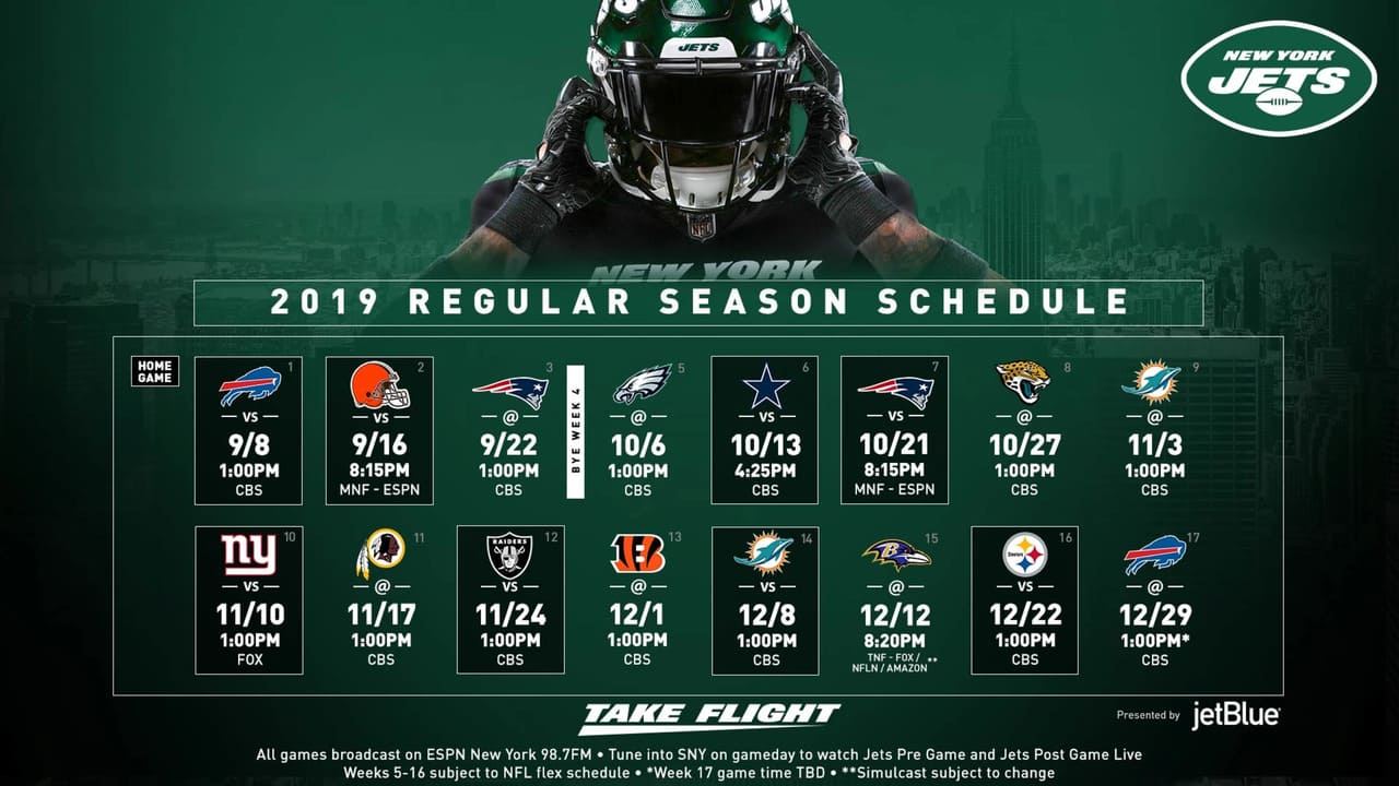 New York Jets Tickets Schedule 2019 MetLife Stadium, Discount Tickets