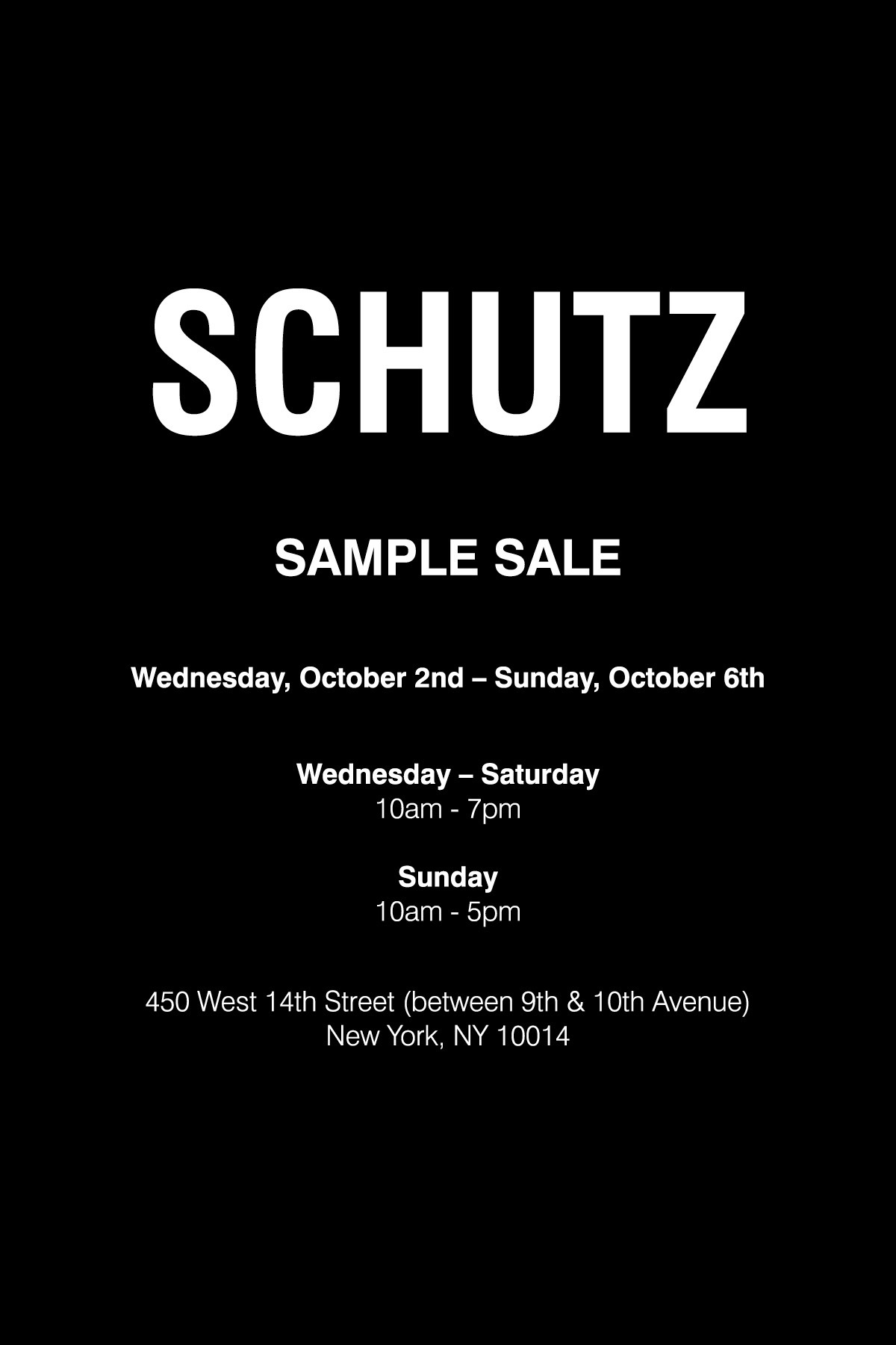 Sample Sales Nyc Calendar Customize and Print
