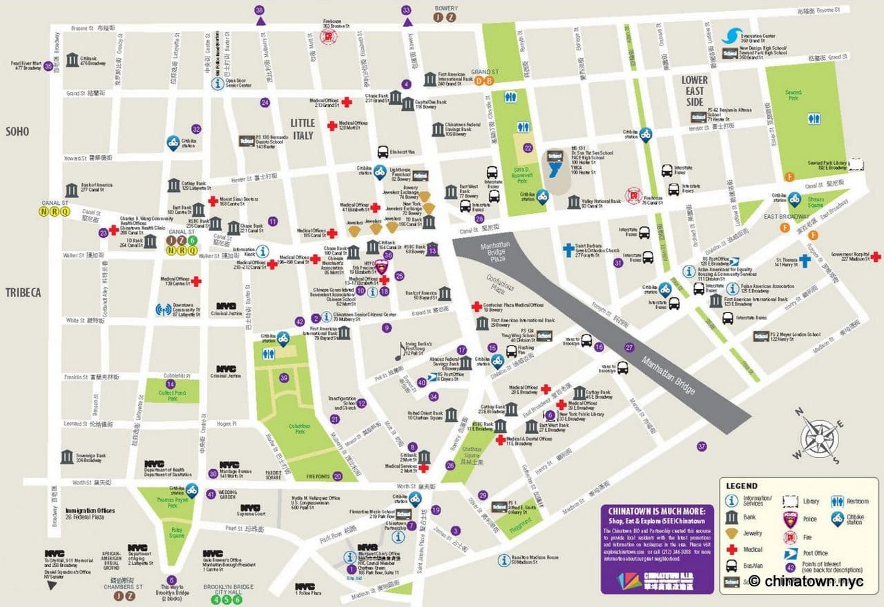 Chinatown NYC Map Guide | Hotels, Restaurants, Dim Sum