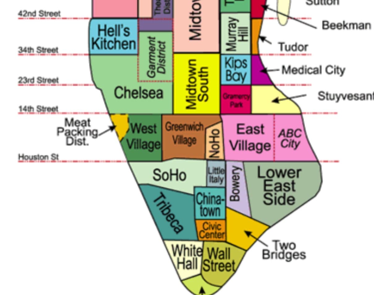 Greenwich Village Neighborhoods Map