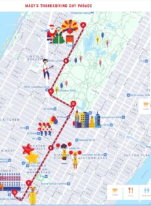 Macy's Thanksgiving Day Parade Route Map 2021