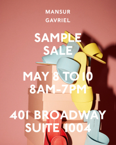 Mansur Gavriel Friends Family Sample Sale NYC Sample Sale Calendar